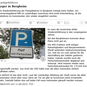Radio Erft PM Parkgebuehren